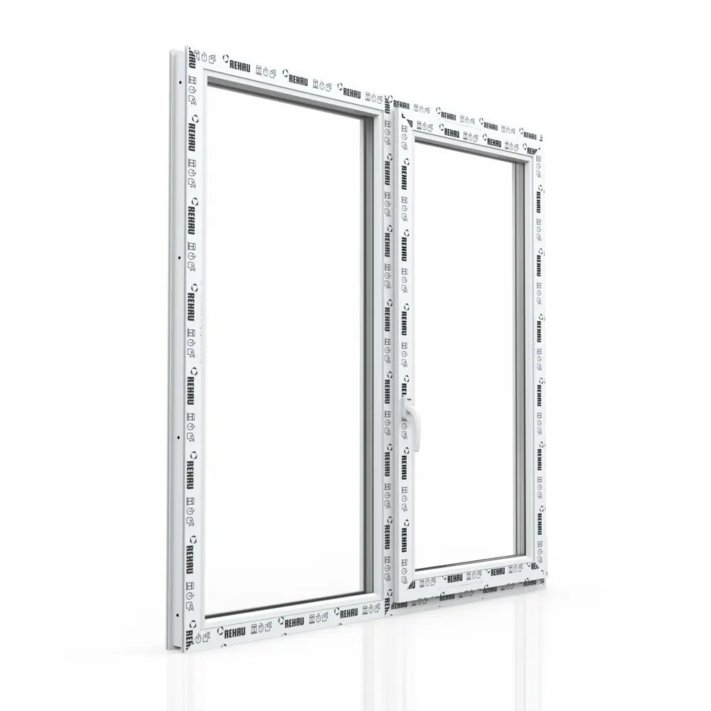 Фото 3 Пластиковое окно ПВХ 70 Рехау Grazio 1000x1200мм (ВхШ) двухстворчатое правое двухкамерное белое + москитная сетка Фото 3 Пластиковое окно ПВХ 70 Рехау Grazio 1000x1200мм (ВхШ) двухстворчатое правое двухкамерное белое + москитная сетка