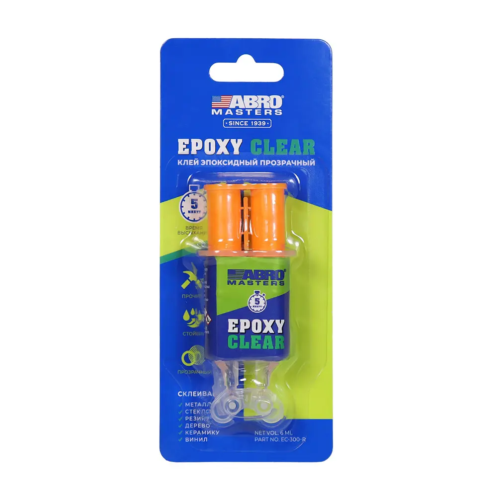 Фото Клей эпоксидный Abro EC-300-R 6 мл 4 шт Фото Клей эпоксидный Abro EC-300-R 6 мл 4 шт