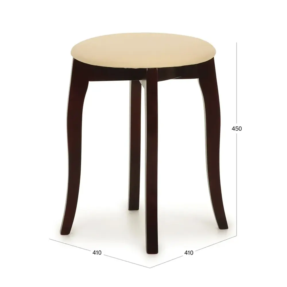 Фото 5 Табурет Beneli 41x45x41 см массив цвет коричневый/бежевый