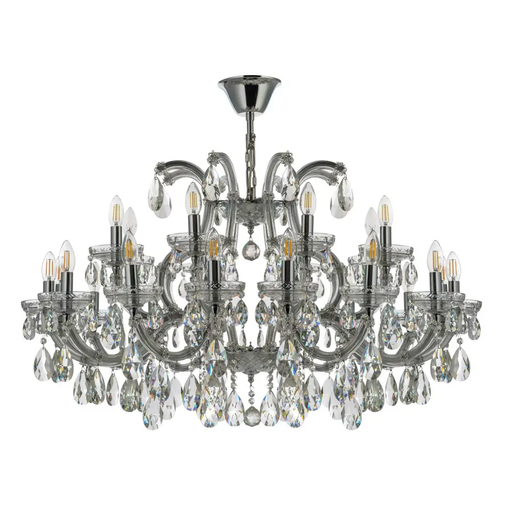 Фото Люстра подвесная Dio d`arte Gloria e 1.1.24.200 n 24 лампы 64.08 м² цвет никель