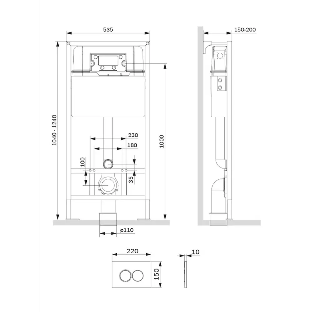 Фото 7 Инсталляция AM.PM Jump 4 в 1: инсталляция для унитаза, механическая кнопка Jump L глянцевый хром, шумоизоляция, крепления Фото 7 Инсталляция AM.PM Jump 4 в 1: инсталляция для унитаза, механическая кнопка Jump L глянцевый хром, шумоизоляция, крепления