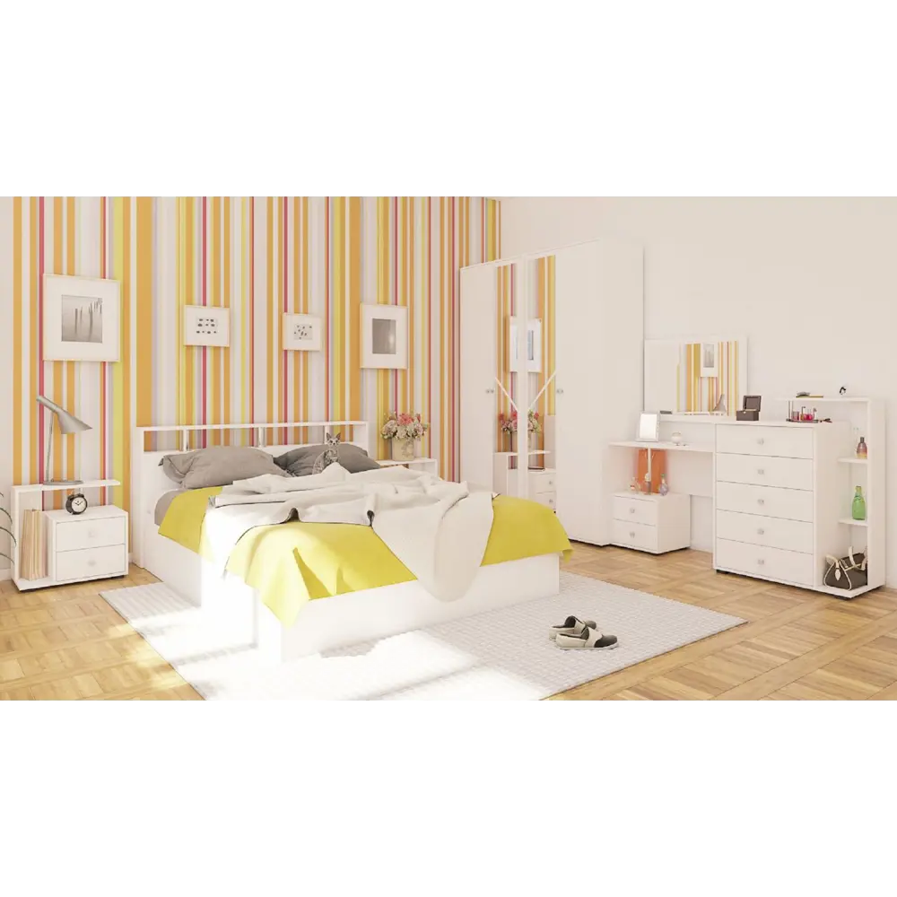 Фото 5 Кровать Свк Камелия 200x160 см белый 1022168K