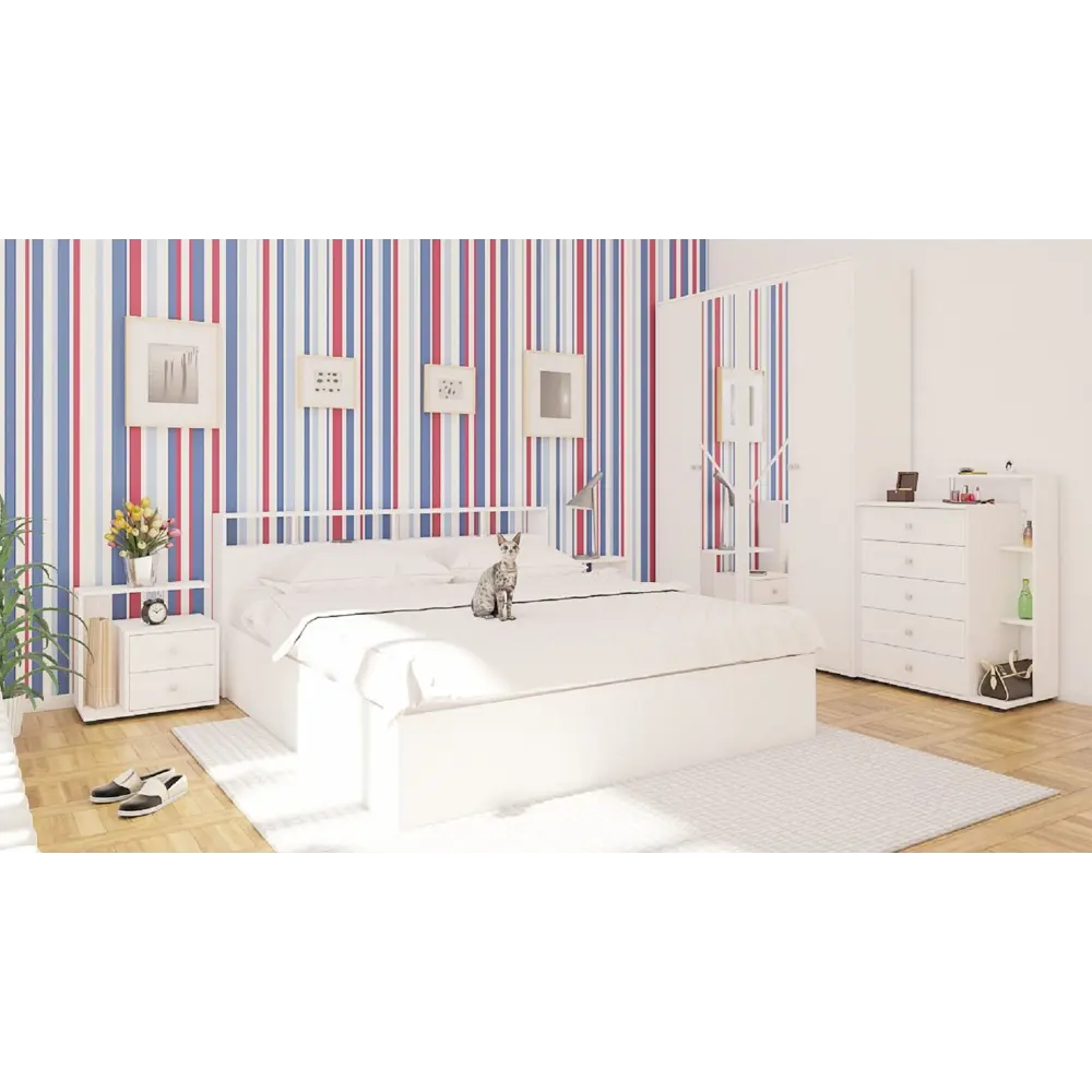 Фото 5 Кровать Свк Камелия 200x180 см цвет белый 1022170K