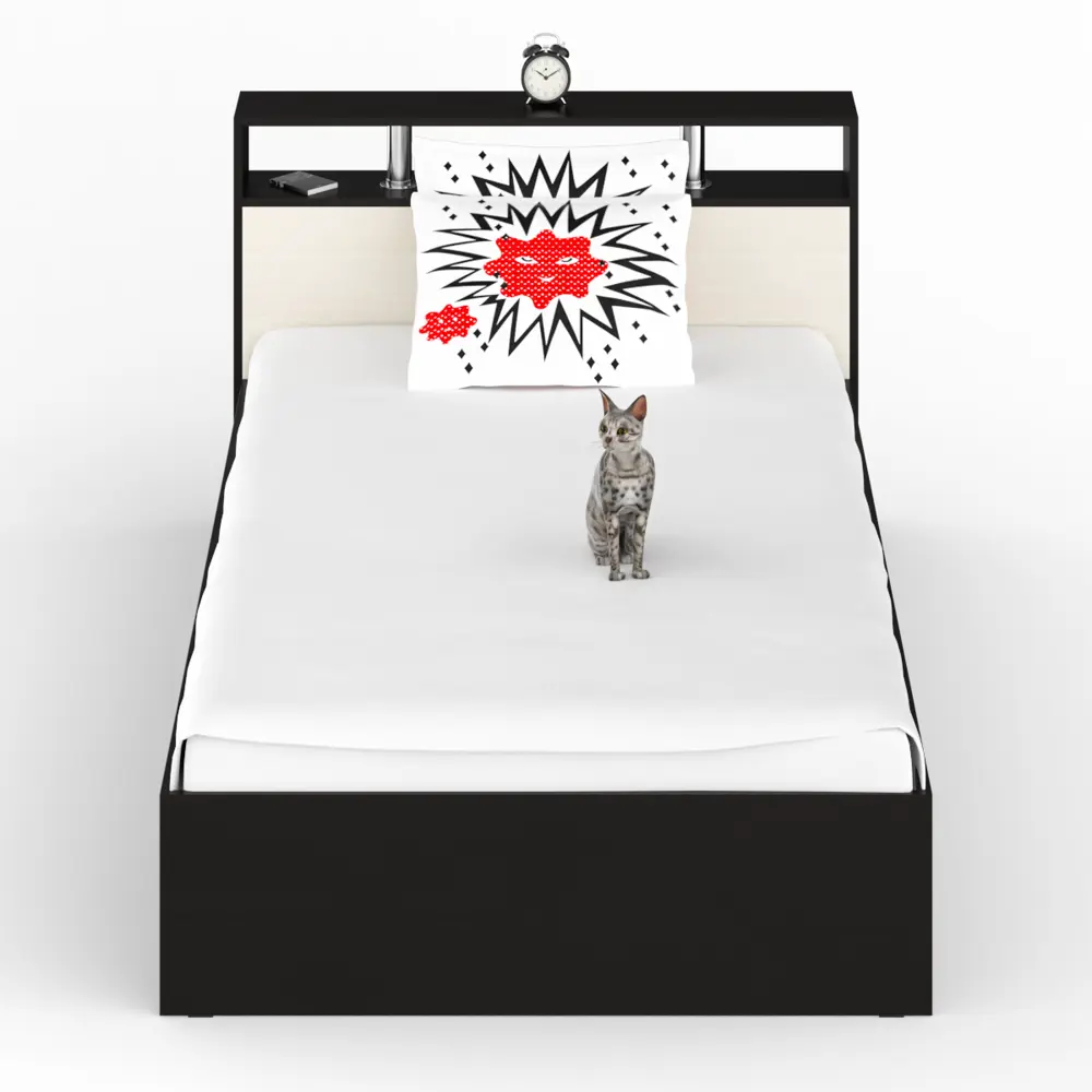 Фото 2 Кровать Свк Камелия 200x120 см цвет венге/дуб лоредо 1022138K