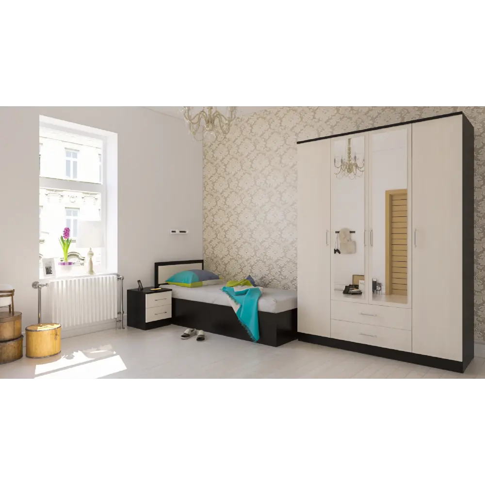 Фото 4 Кровать Свк Фиеста 200x90 см цвет коричневый Фото 4 Кровать Свк Фиеста 200x90 см цвет коричневый