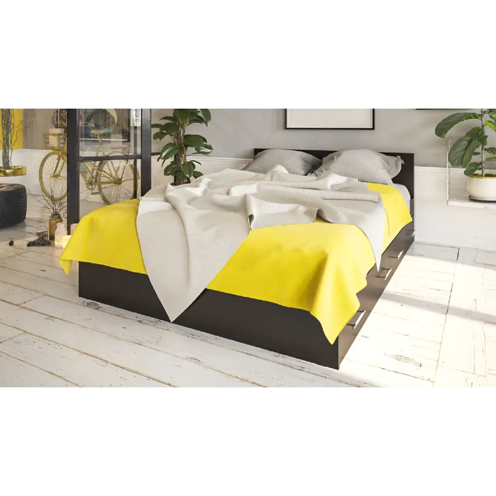 Фото 7 Кровать с ящиками Свк Стандарт 200x140 см цвет венге 1022332K Фото 7 Кровать с ящиками Свк Стандарт 200x140 см цвет венге 1022332K