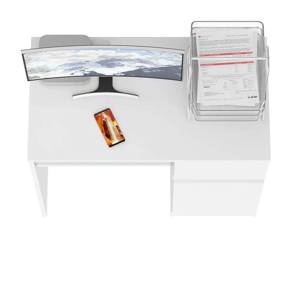 Фото 4 Офисный стол с полкой Свк Мори МС-1 правый 90x77x50 см ЛДСП цвет белый 1025956K Фото 4 Офисный стол с полкой Свк Мори МС-1 правый 90x77x50 см ЛДСП цвет белый 1025956K