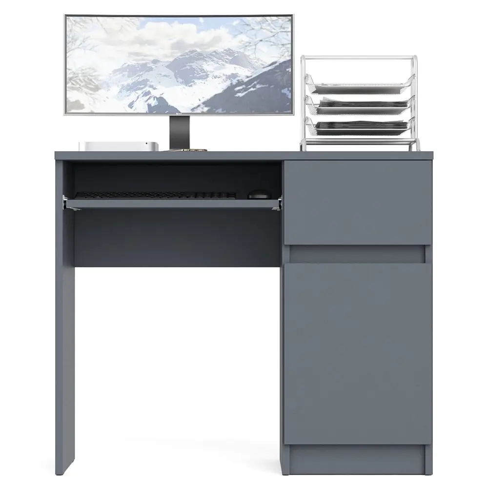 Фото 6 Офисный стол с полкой Свк Мори МС-1 правый 90x77x50 см ЛДСП цвет графит 1025959K Фото 6 Офисный стол с полкой Свк Мори МС-1 правый 90x77x50 см ЛДСП цвет графит 1025959K