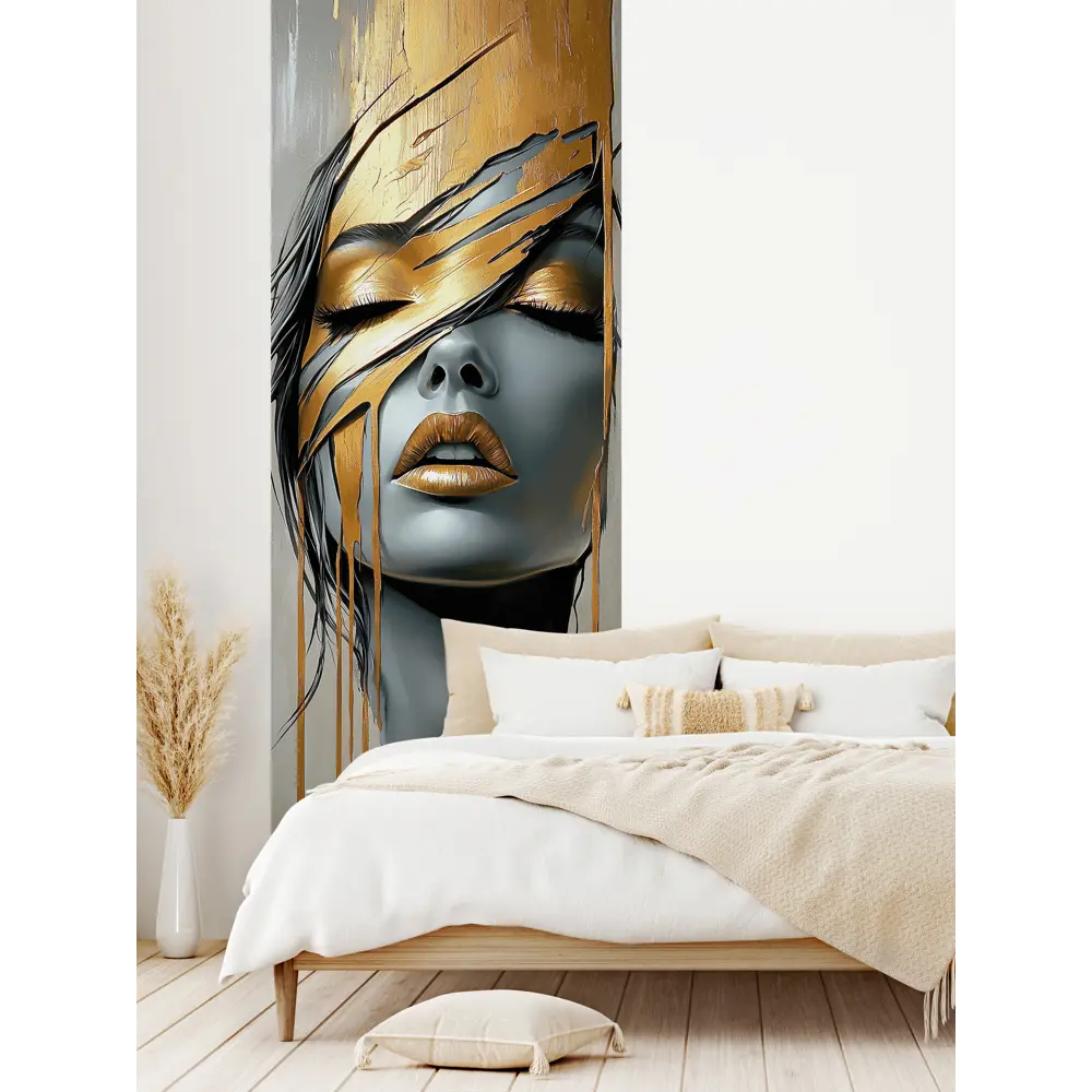 Фото 8 Фотообои Postermarket Девушка в золоте WM-708V1/100*270 4630124117252 270x100 см