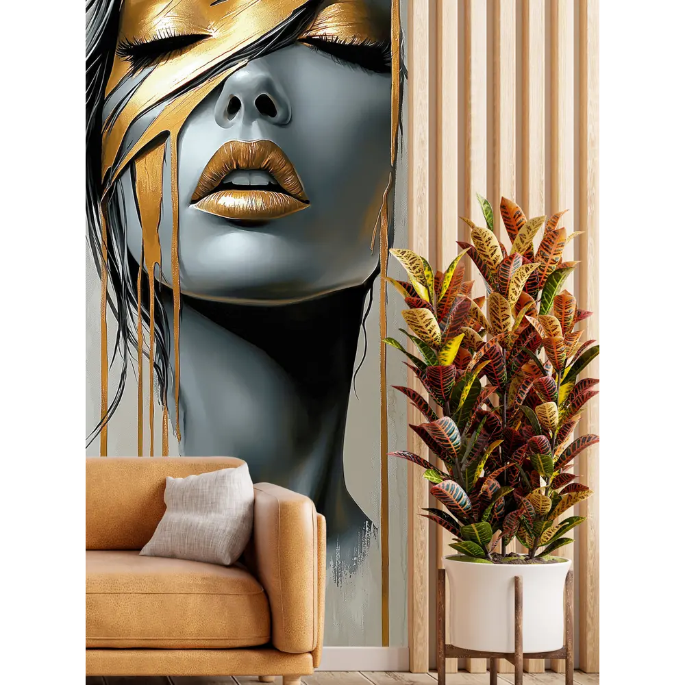 Фото 9 Фотообои Postermarket Девушка в золоте WM-708V1/100*270 4630124117252 270x100 см