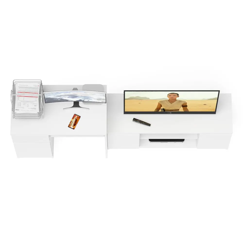 Фото 7 Офисный стол с полкой Свк Мори МС-1 левый 210x77x50 см ЛДСП цвет белый 1026727K Фото 7 Офисный стол с полкой Свк Мори МС-1 левый 210x77x50 см ЛДСП цвет белый 1026727K