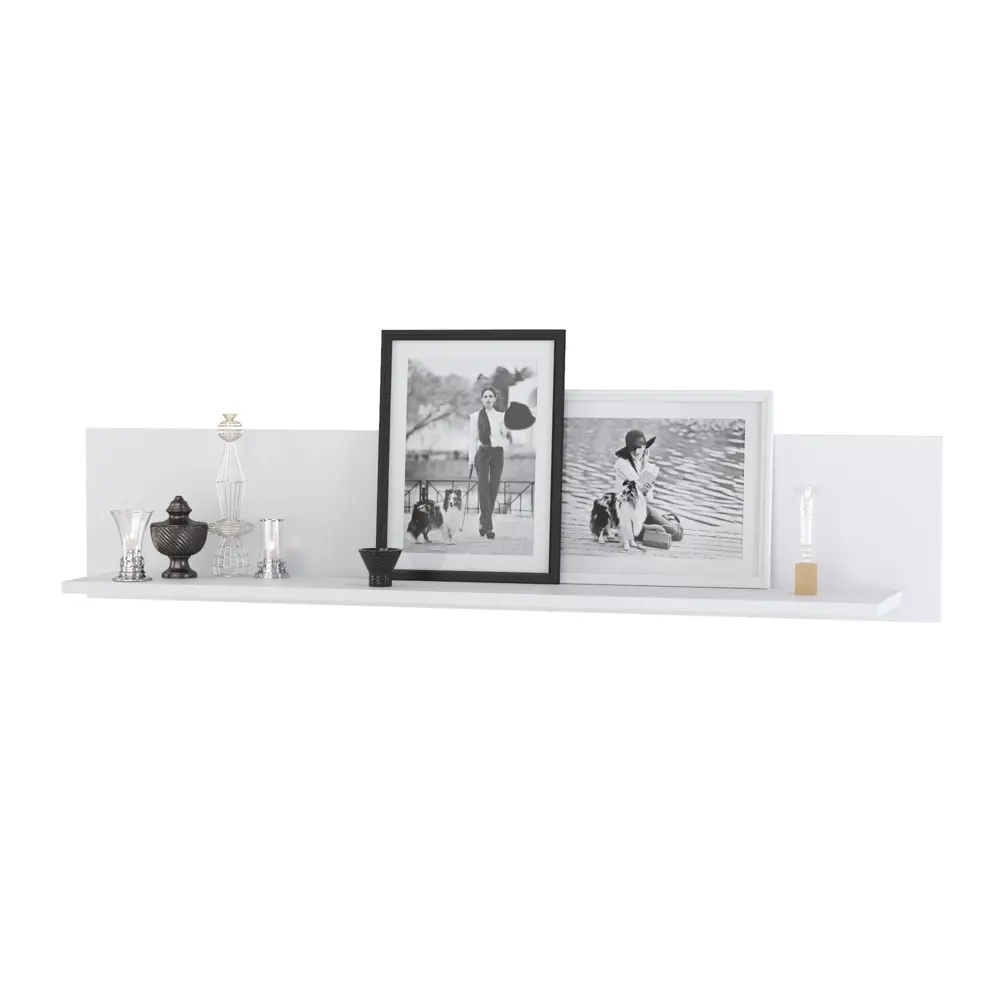 Фото Полка настенная Mobi Бэль 120x20 см ЛДСП цвет дуб крафт золотой/белый премиум Фото Полка настенная Mobi Бэль 120x20 см ЛДСП цвет дуб крафт золотой/белый премиум