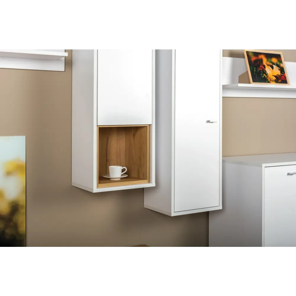 Фото 2 Полка настенная Mobi Бэль 120x20 см ЛДСП цвет дуб крафт золотой/белый премиум Фото 2 Полка настенная Mobi Бэль 120x20 см ЛДСП цвет дуб крафт золотой/белый премиум