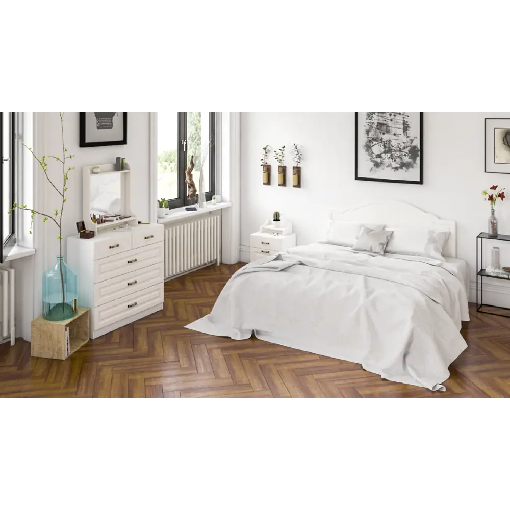 Фото 6 Полка настенная Mobi Ливерпуль 10.117 38x25 см ДСП цвет ясень ваниль