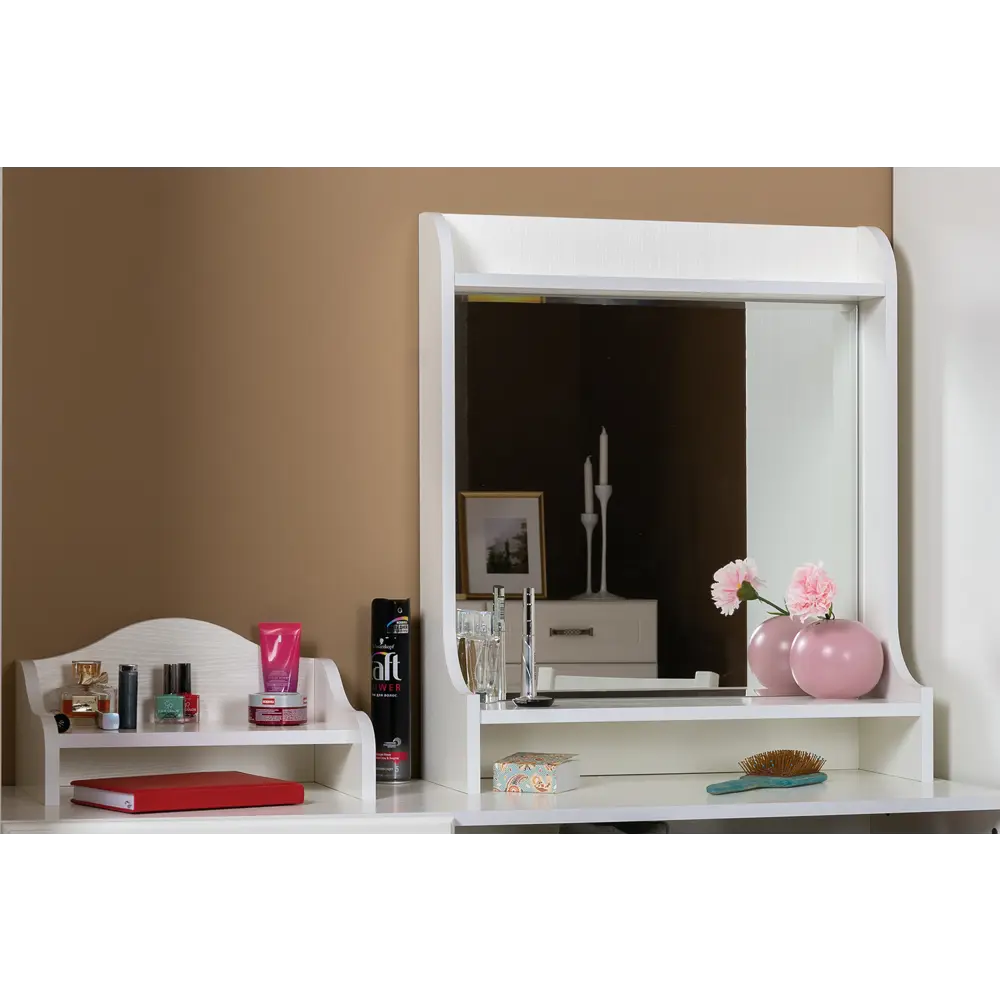 Фото 3 Полка настенная Mobi Ливерпуль 10.117 38x25 см ДСП цвет ясень ваниль