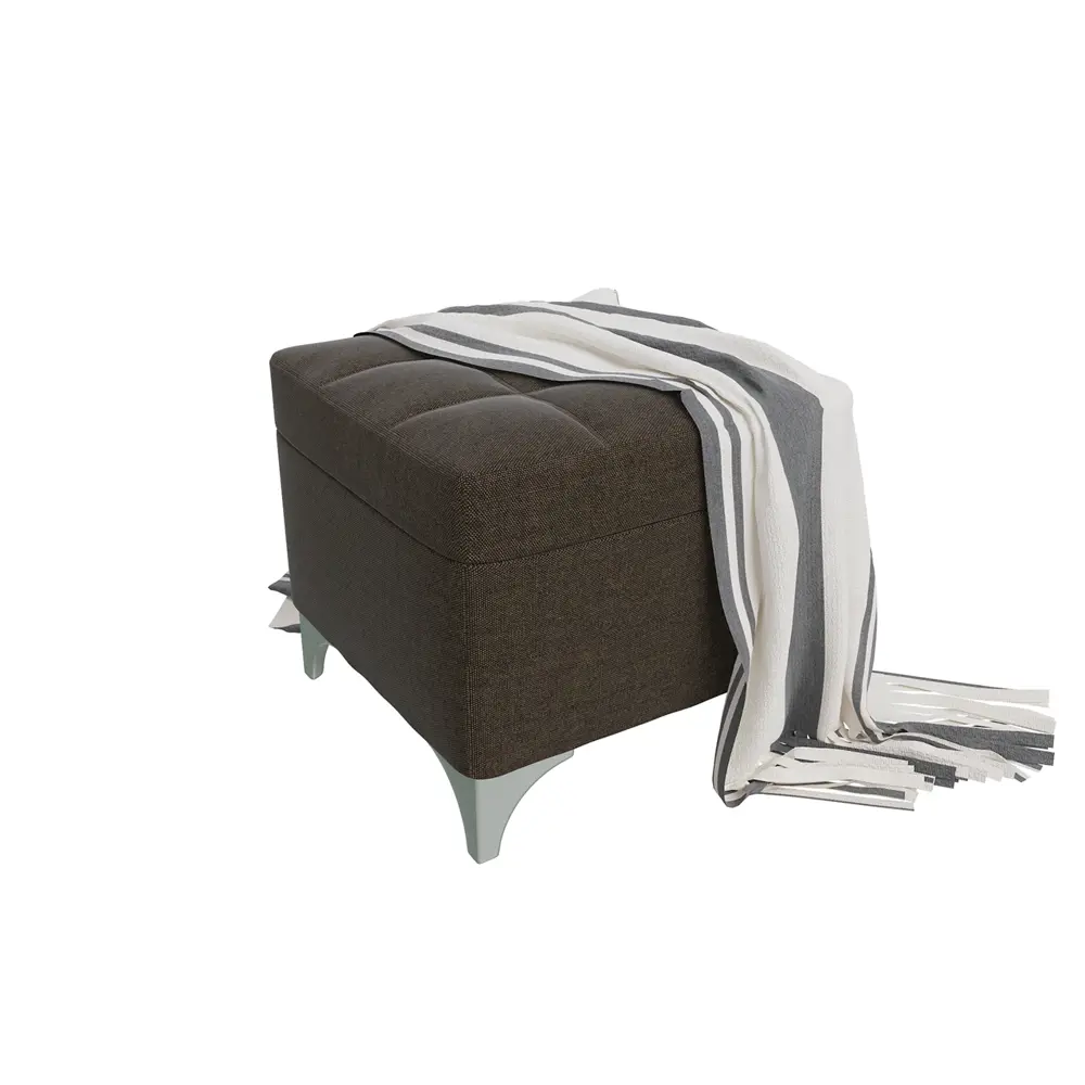 Фото Пуф ткань ПВХ Гранд кволити Жозефина-2 46x45 см тёмно-коричневый Фото Пуф ткань ПВХ Гранд кволити Жозефина-2 46x45 см тёмно-коричневый