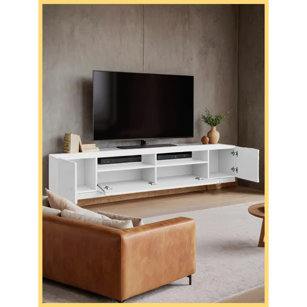 Фото 8 Тумба под телевизор Первый гипермаркет мебели Соло-16 213х35.2х35 см ЛДСП цвет белый глянец Фото 8 Тумба под телевизор Первый гипермаркет мебели Соло-16 213х35.2х35 см ЛДСП цвет белый глянец