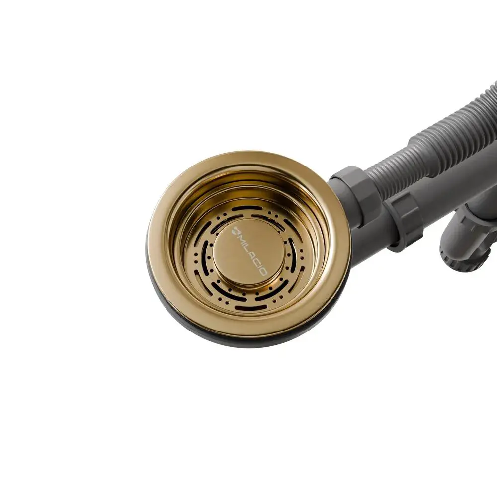 Фото 4 Сифон для мойки Milacio Ultra MCU.015.GD D90 нержавеющая сталь цвет брашированное золото Фото 4 Сифон для мойки Milacio Ultra MCU.015.GD D90 нержавеющая сталь цвет брашированное золото