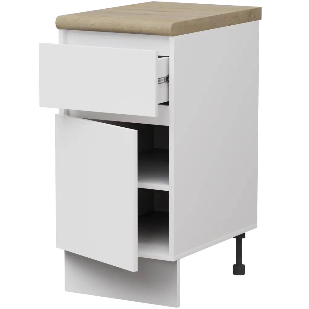 Фото 4 Кухонный шкаф напольный Миус 40x85x60 см ЛДСП цвет белый Фото 4 Кухонный шкаф напольный Миус 40x85x60 см ЛДСП цвет белый