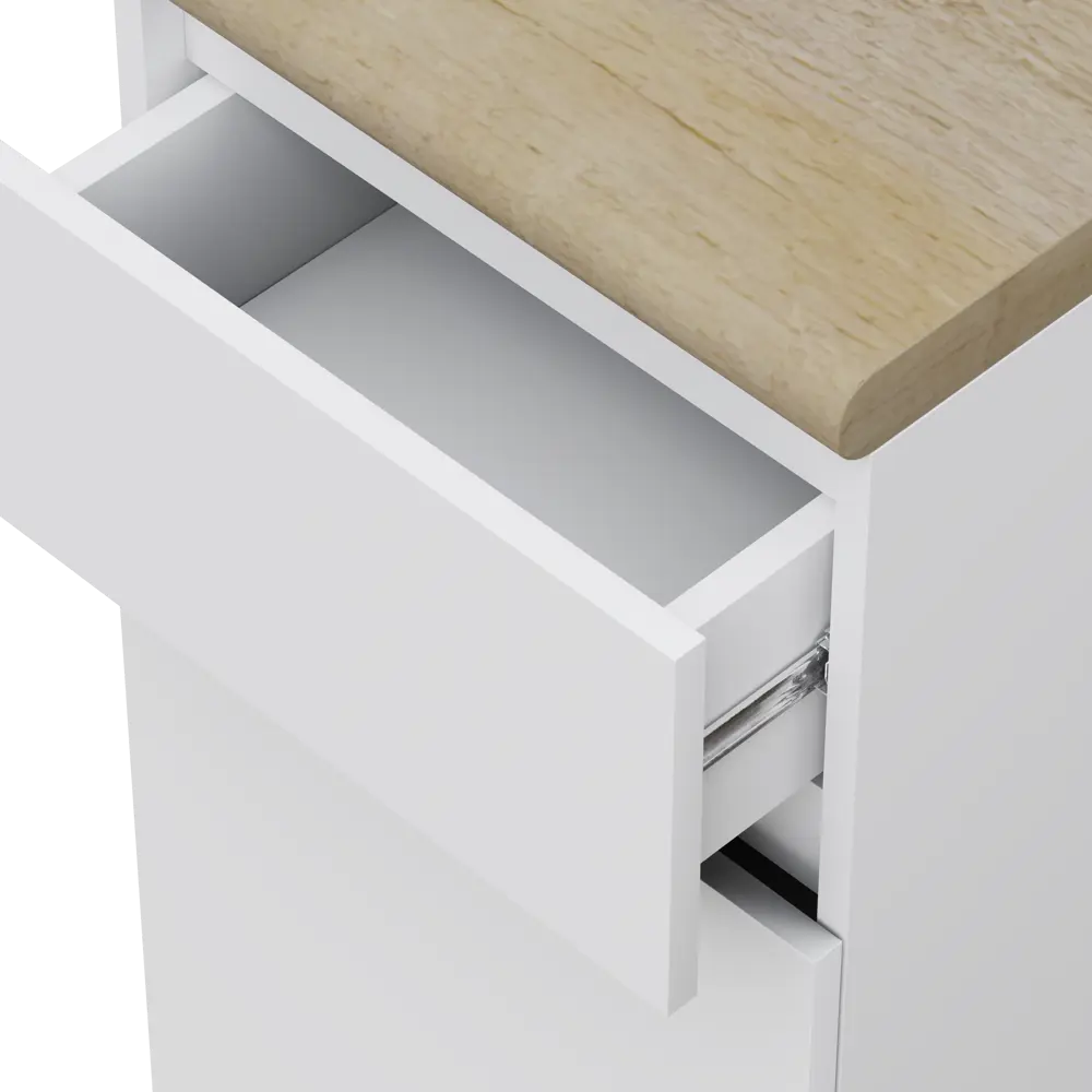 Фото 7 Кухонный шкаф напольный Миус 40x85x60 см ЛДСП цвет белый Фото 7 Кухонный шкаф напольный Миус 40x85x60 см ЛДСП цвет белый