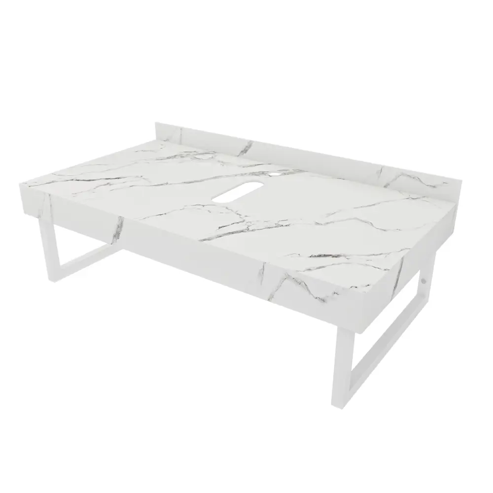 Фото 4 Столешница в ванную Teymi F15369 90x50см Керамогранит цвет белый