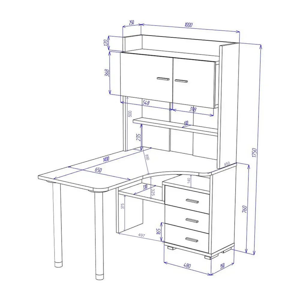 Фото 3 Стол Мэрдэс Ср 101x175x140 см ЛДСП цвет графит СР-133-140 Г-ПРАВ Фото 3 Стол Мэрдэс Ср 101x175x140 см ЛДСП цвет графит СР-133-140 Г-ПРАВ
