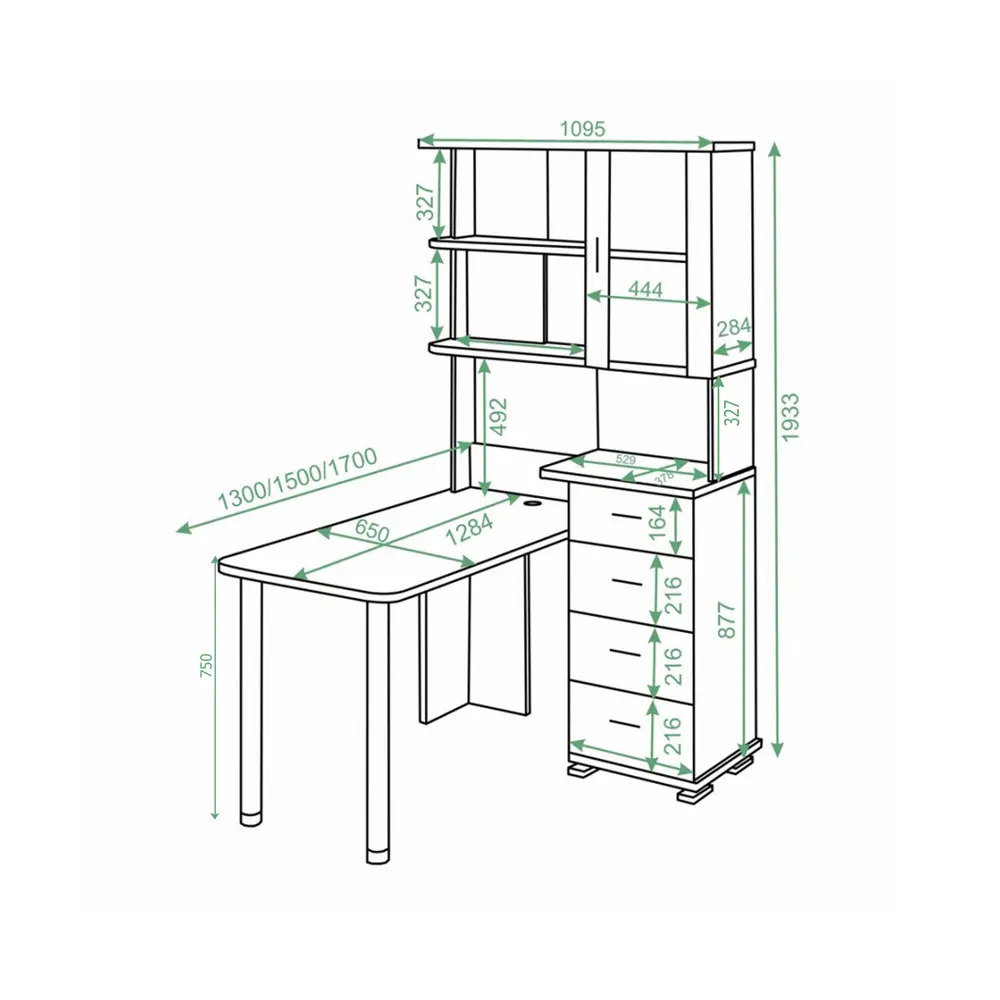Фото 4 Стол Мэрдэс Ср 110x193x150 см ЛДСП цвет дуб сонома СР-220/150 С