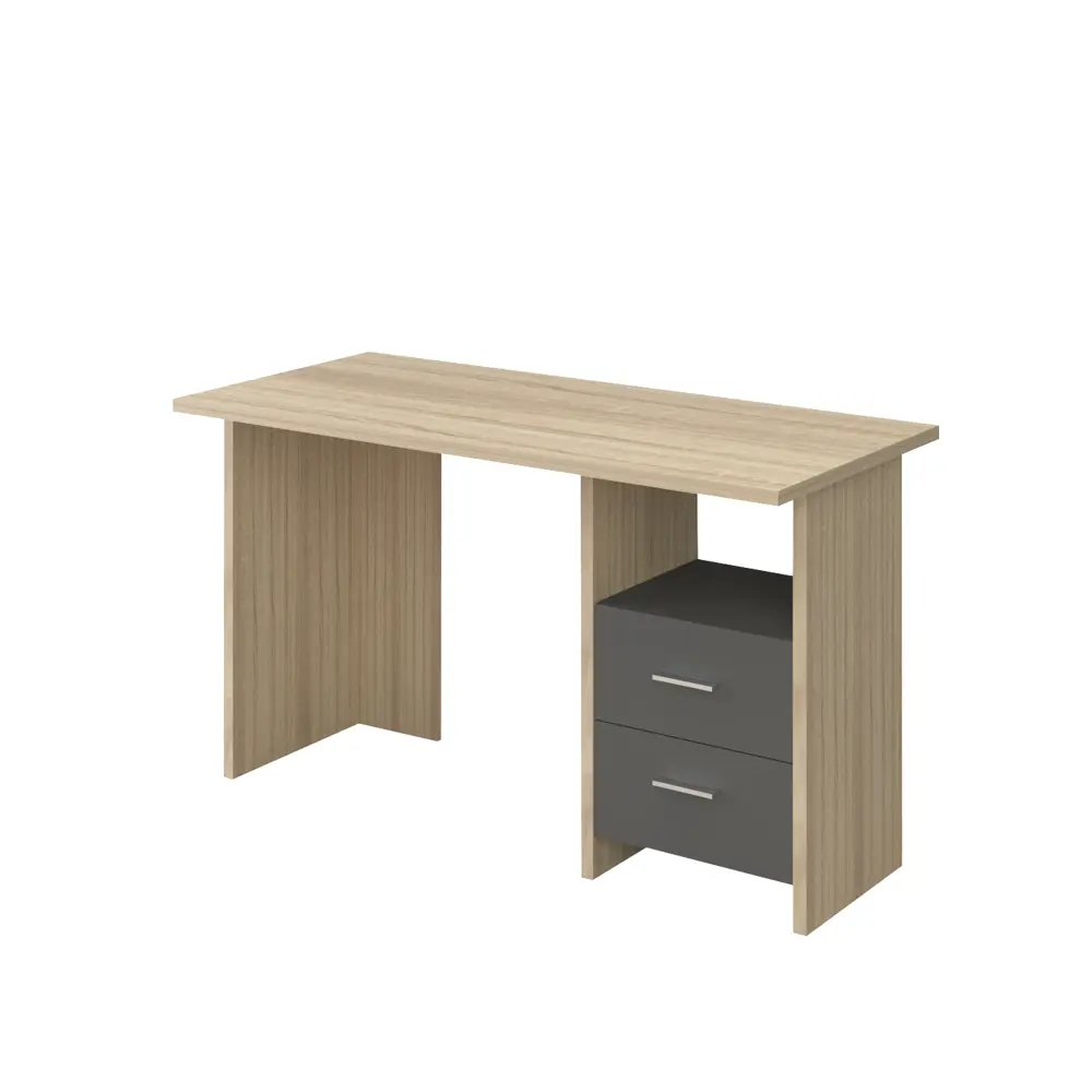 Фото 2 Стол Мэрдэс Скл-прям 130x77x60 см ЛДСП цвет графит/дуб сонома СКЛ-Прям130 СГ Фото 2 Стол Мэрдэс Скл-прям 130x77x60 см ЛДСП цвет графит/дуб сонома СКЛ-Прям130 СГ