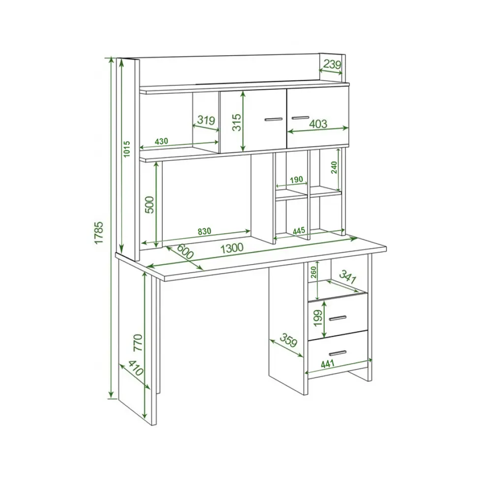 Фото 3 Стол Мэрдэс Скл-прям 130x178x60 см ЛДСП цвет графит СКЛ-Прям130+НКЛХ-130 Г Фото 3 Стол Мэрдэс Скл-прям 130x178x60 см ЛДСП цвет графит СКЛ-Прям130+НКЛХ-130 Г