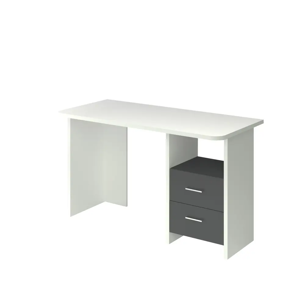 Фото 2 Стол Мэрдэс Скл-прям 130x77x60 см ЛДСП цвет белый/графит СКЛ-Прям130Р БЕГ Фото 2 Стол Мэрдэс Скл-прям 130x77x60 см ЛДСП цвет белый/графит СКЛ-Прям130Р БЕГ