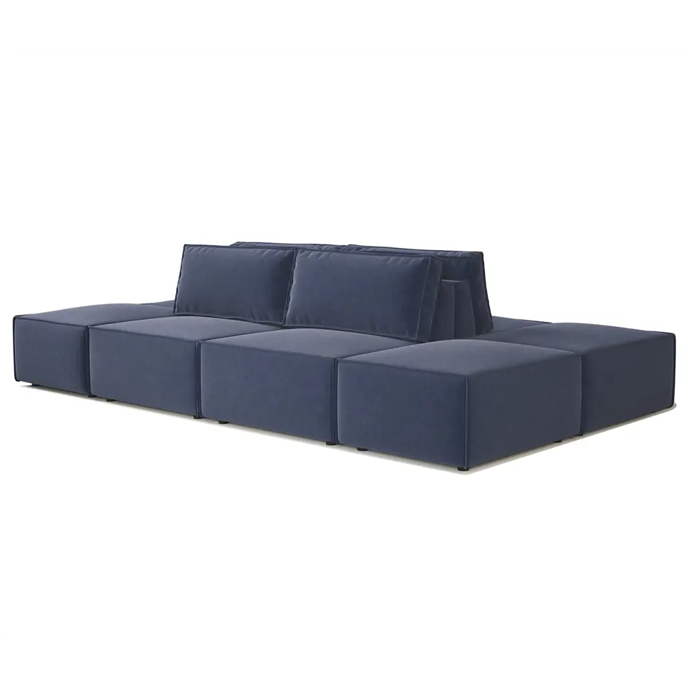Фото 4 Диван модульный Шарм-дизайн 34062028834 340x70x180 см велюр цвет синий Фото 4 Диван модульный Шарм-дизайн 34062028834 340x70x180 см велюр цвет синий