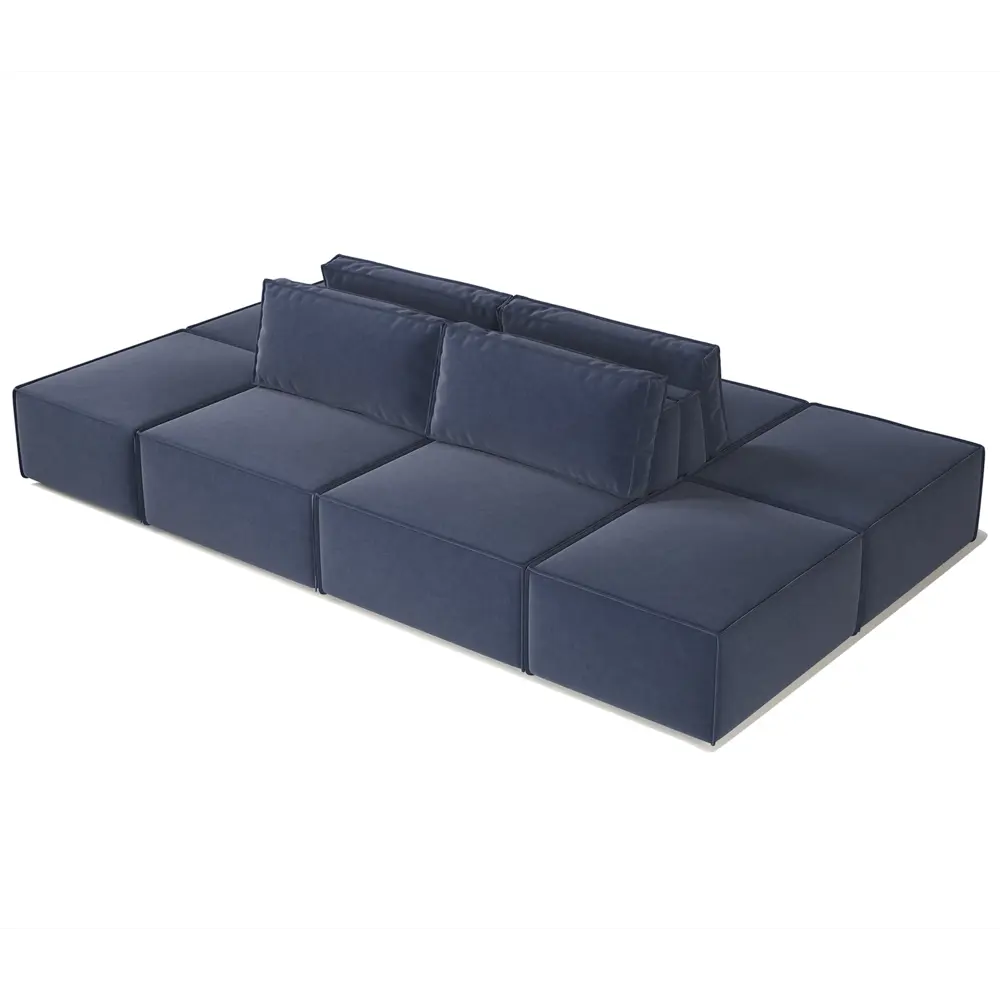 Фото 5 Диван модульный Шарм-дизайн 34062028834 340x70x180 см велюр цвет синий Фото 5 Диван модульный Шарм-дизайн 34062028834 340x70x180 см велюр цвет синий