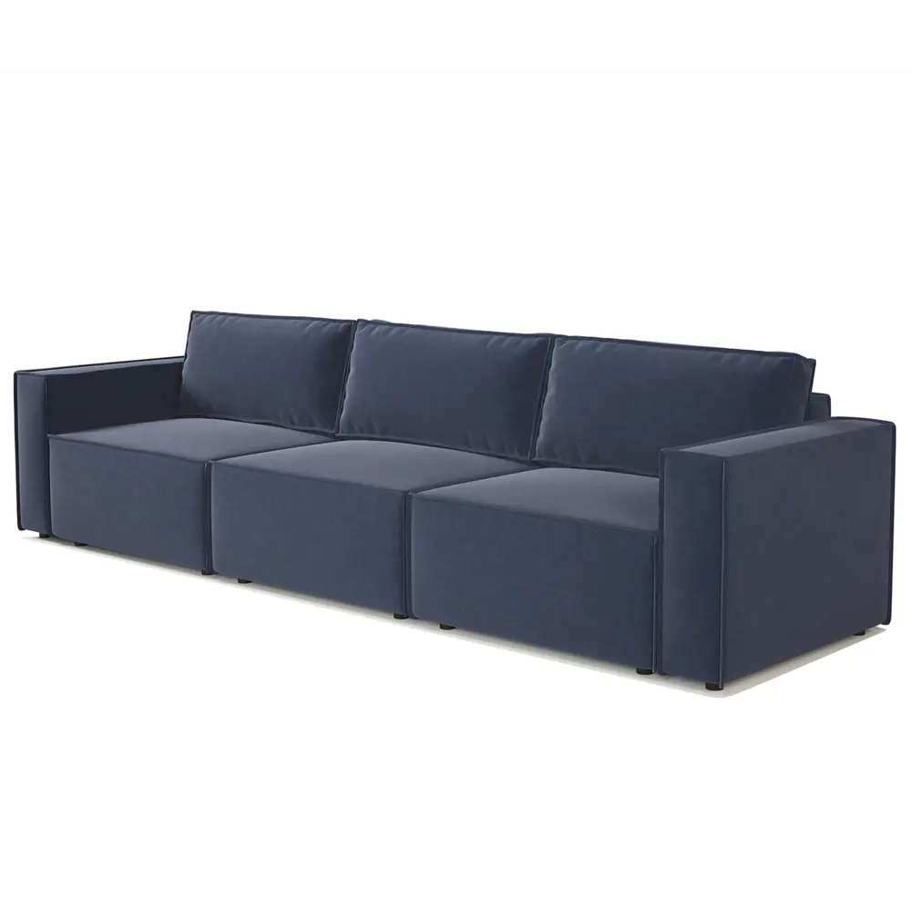 Фото 3 Диван модульный Шарм-дизайн 34062028832 327x70x95 см велюр цвет синий Фото 3 Диван модульный Шарм-дизайн 34062028832 327x70x95 см велюр цвет синий