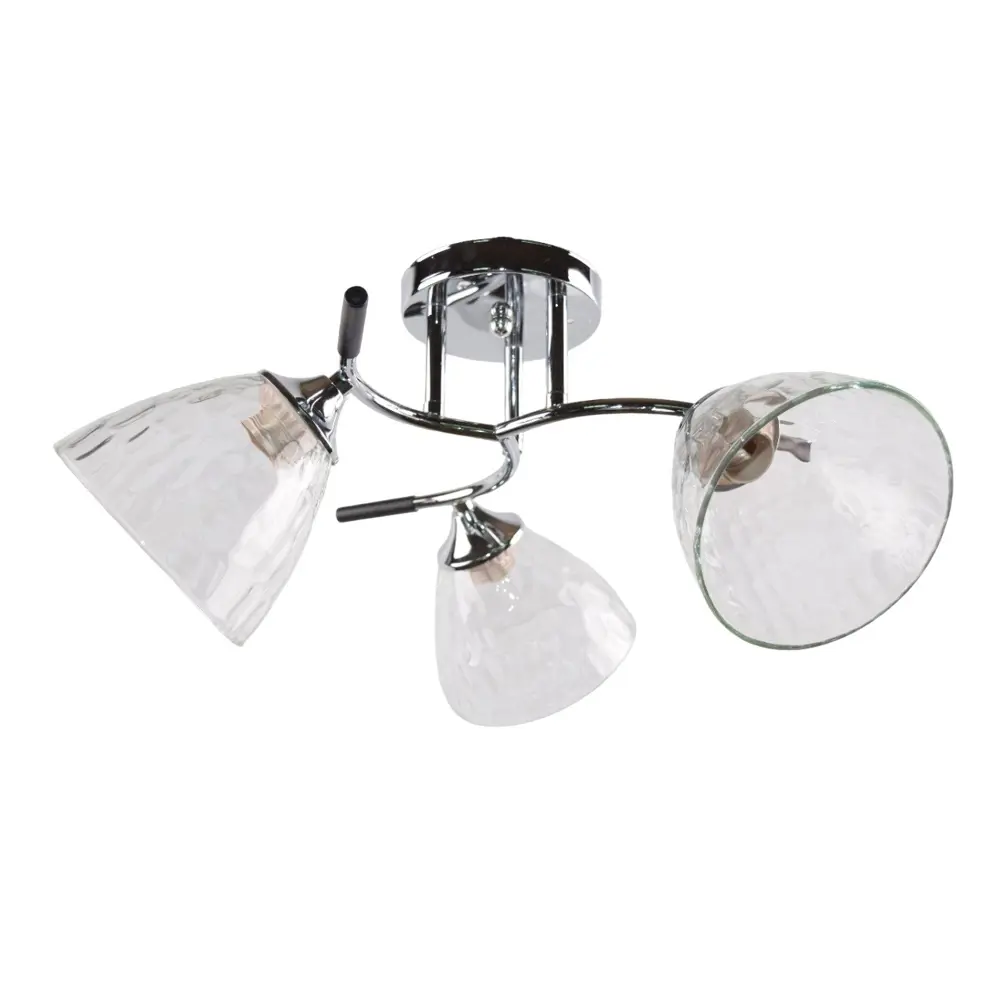 Фото Люстра потолочная Экономсвет Classic 12236/3cr+bk cl 3 лампы 7 м² цвет хром Фото Люстра потолочная Экономсвет Classic 12236/3cr+bk cl 3 лампы 7 м² цвет хром