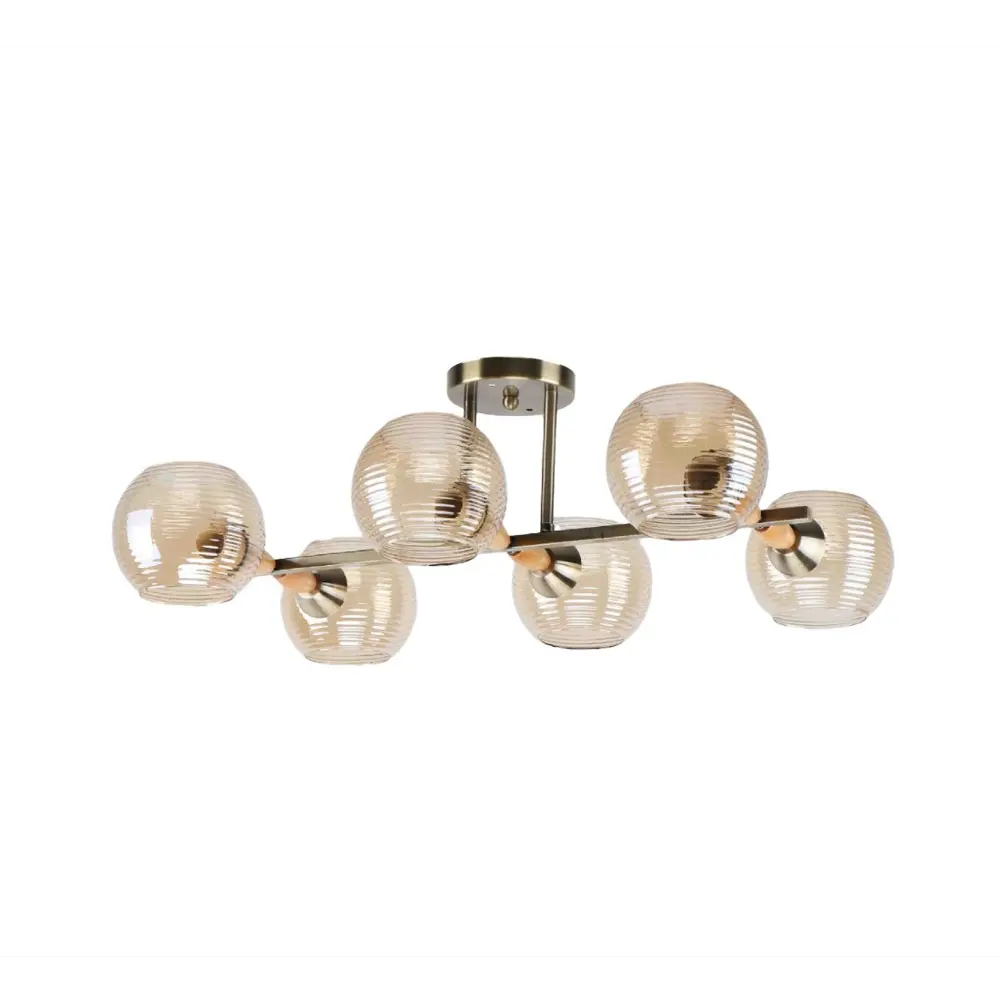 Фото Люстра потолочная Экономсвет Modern 20110/6ab amb 6 ламп 13 м² цвет бронза Фото Люстра потолочная Экономсвет Modern 20110/6ab amb 6 ламп 13 м² цвет бронза