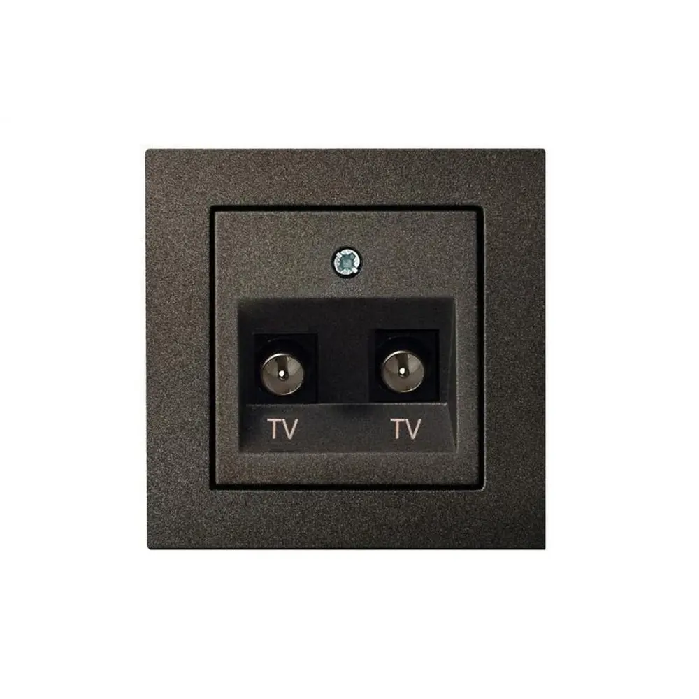 Фото Розетка телевизионная встраиваемая Liregus Epsilon 28-1133 цвет антрацит