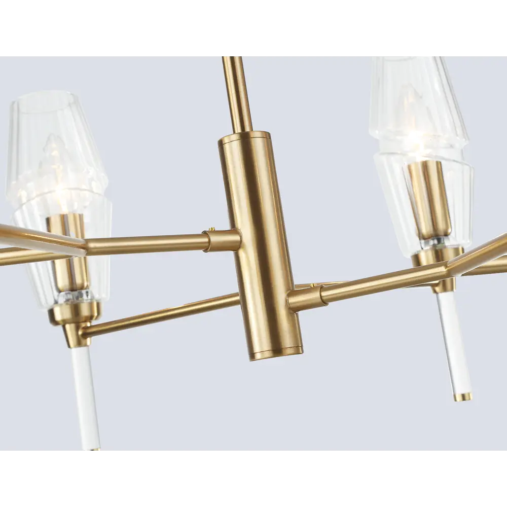 Фото 6 Люстра на штанге Ambrella light High light Lh55201* 6 ламп 27 м² цвет прозрачный/латунь Фото 6 Люстра на штанге Ambrella light High light Lh55201* 6 ламп 27 м² цвет прозрачный/латунь