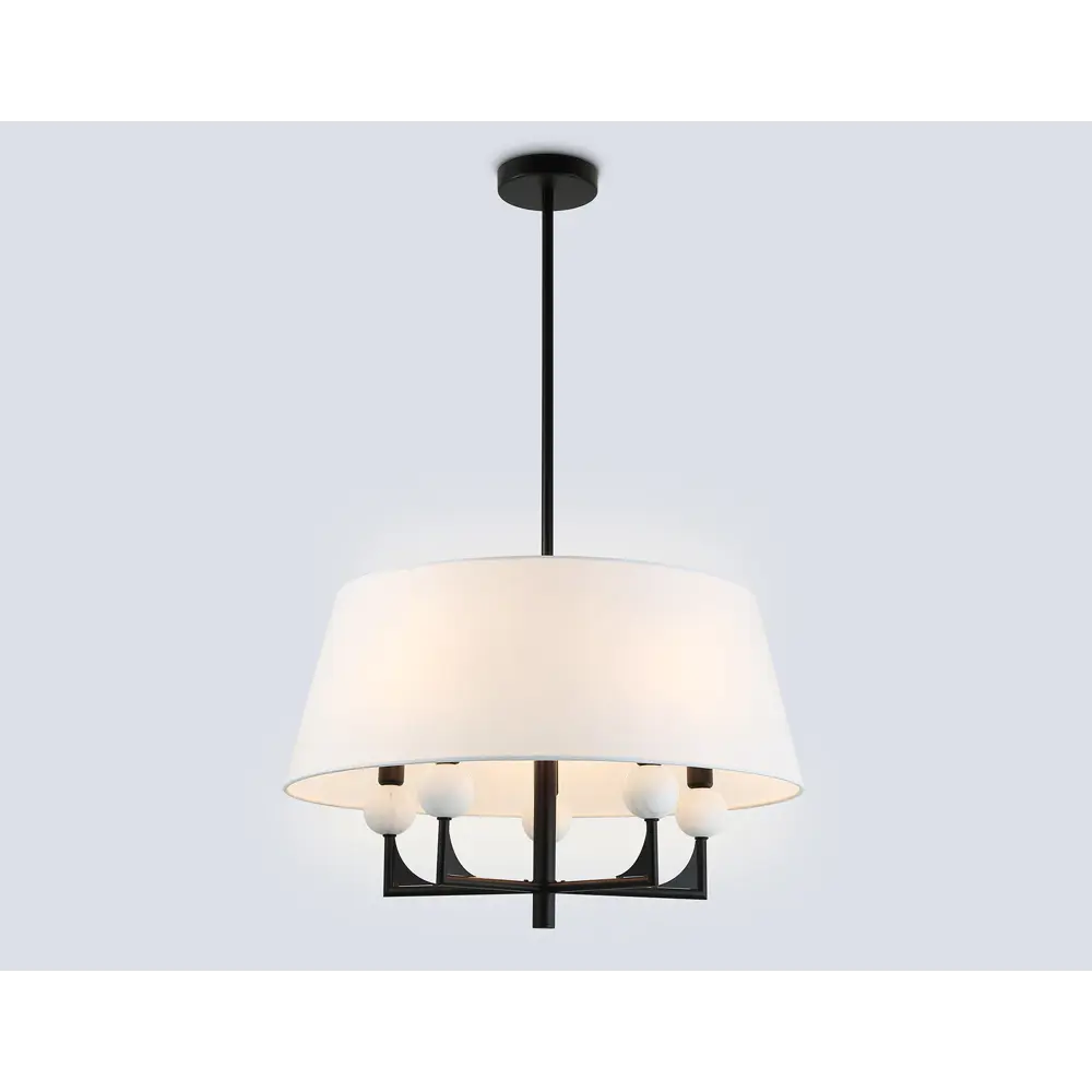 Фото 2 Люстра на штанге Ambrella light High light Lh75150* 5 ламп 23 м² цвет белый/черный Фото 2 Люстра на штанге Ambrella light High light Lh75150* 5 ламп 23 м² цвет белый/черный