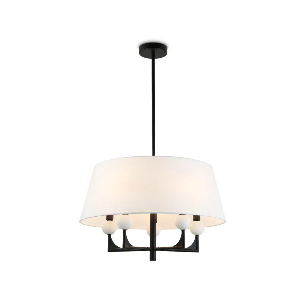 Фото Люстра на штанге Ambrella light High light Lh75150* 5 ламп 23 м² цвет белый/черный Фото Люстра на штанге Ambrella light High light Lh75150* 5 ламп 23 м² цвет белый/черный