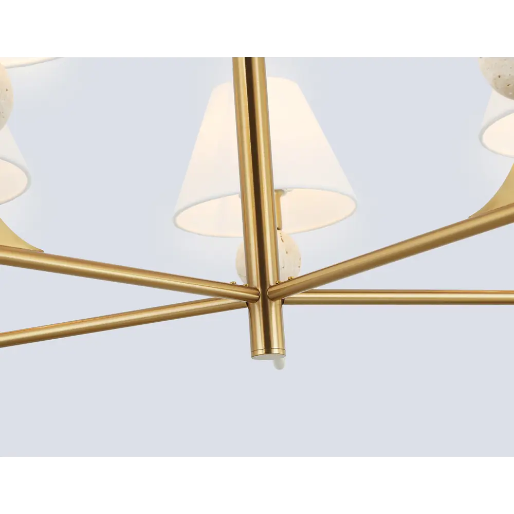 Фото 5 Люстра на штанге Ambrella light High light Lh75159* 5 ламп 23 м² цвет белый/латунь Фото 5 Люстра на штанге Ambrella light High light Lh75159* 5 ламп 23 м² цвет белый/латунь