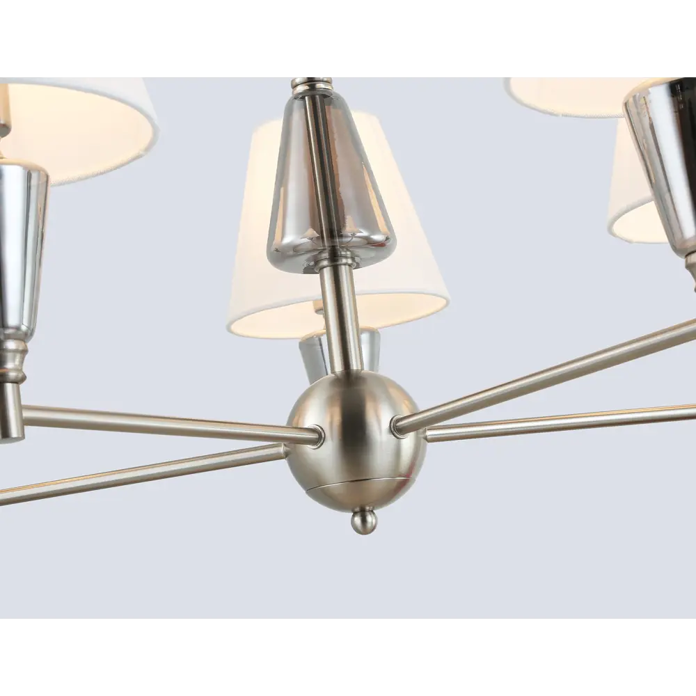 Фото 4 Люстра подвесная Ambrella light High light Lh75253* 5 ламп 23 м² цвет белый/никель Фото 4 Люстра подвесная Ambrella light High light Lh75253* 5 ламп 23 м² цвет белый/никель