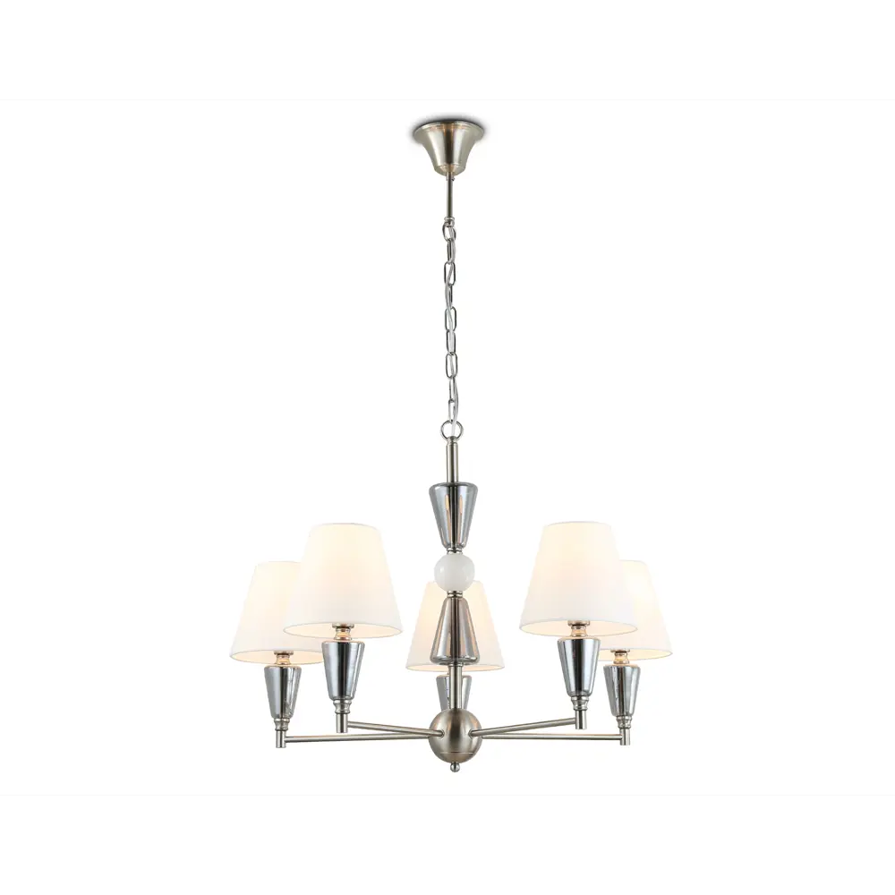 Фото Люстра подвесная Ambrella light High light Lh75253* 5 ламп 23 м² цвет белый/никель Фото Люстра подвесная Ambrella light High light Lh75253* 5 ламп 23 м² цвет белый/никель