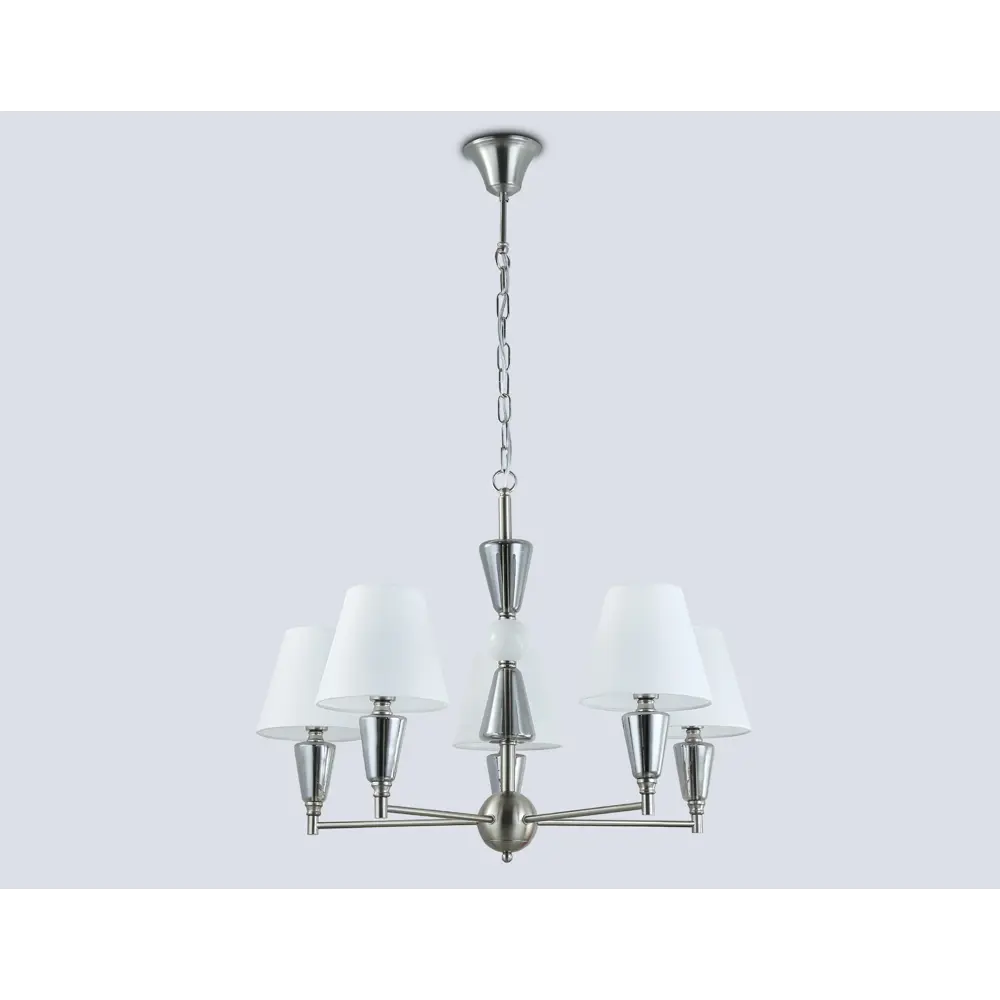 Фото 3 Люстра подвесная Ambrella light High light Lh75253* 5 ламп 23 м² цвет белый/никель Фото 3 Люстра подвесная Ambrella light High light Lh75253* 5 ламп 23 м² цвет белый/никель