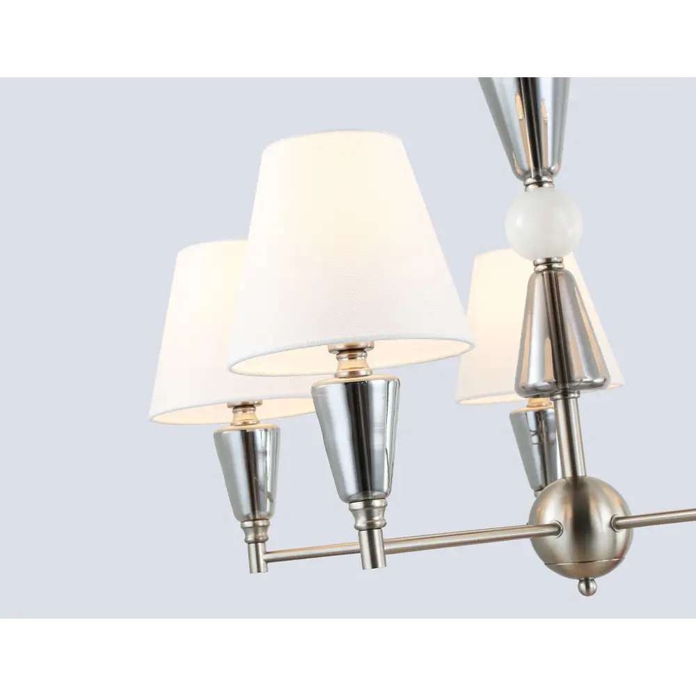 Фото 6 Люстра подвесная Ambrella light High light Lh75253* 5 ламп 23 м² цвет белый/никель Фото 6 Люстра подвесная Ambrella light High light Lh75253* 5 ламп 23 м² цвет белый/никель