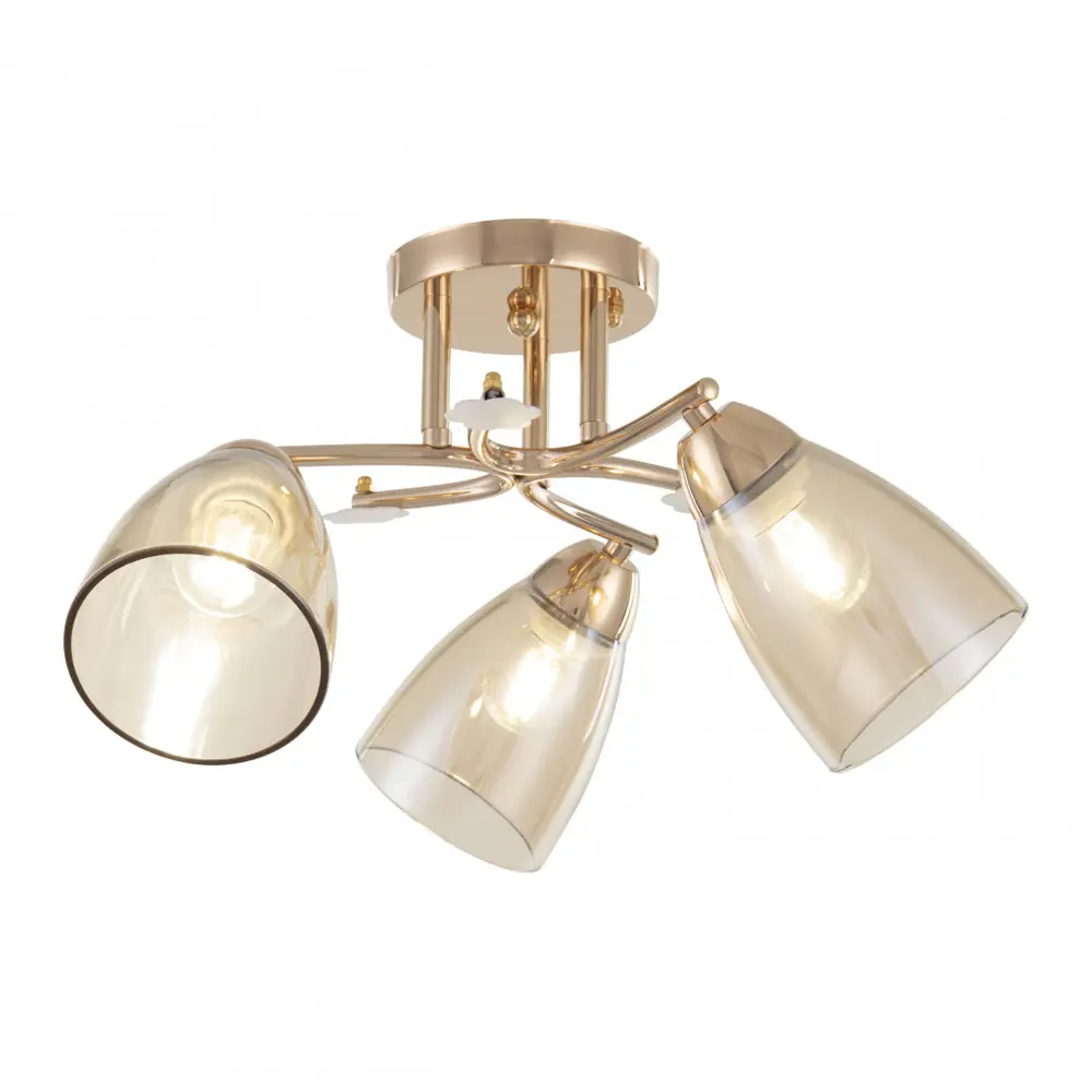 Фото Люстра потолочная Arte milano Amalfi-326419/3 fg+wh 3 лампы 6 м² цвет золото