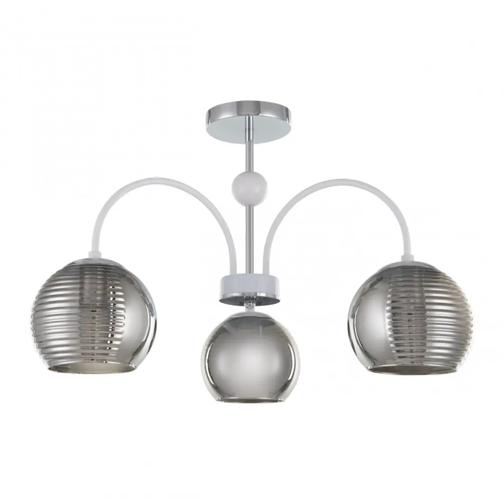 Фото Люстра на штанге Arte milano Napoli 320719/3 cr+wh 3 лампы 6 м² цвет хром