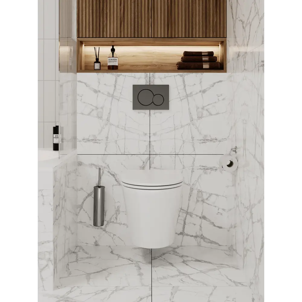 Фото 14 Комплект инсталляция и унитаз 3 в 1: инсталляция Grohe Rapid SL с унитазом Enio Cento EN4280110 и кнопка хром Фото 14 Комплект инсталляция и унитаз 3 в 1: инсталляция Grohe Rapid SL с унитазом Enio Cento EN4280110 и кнопка хром