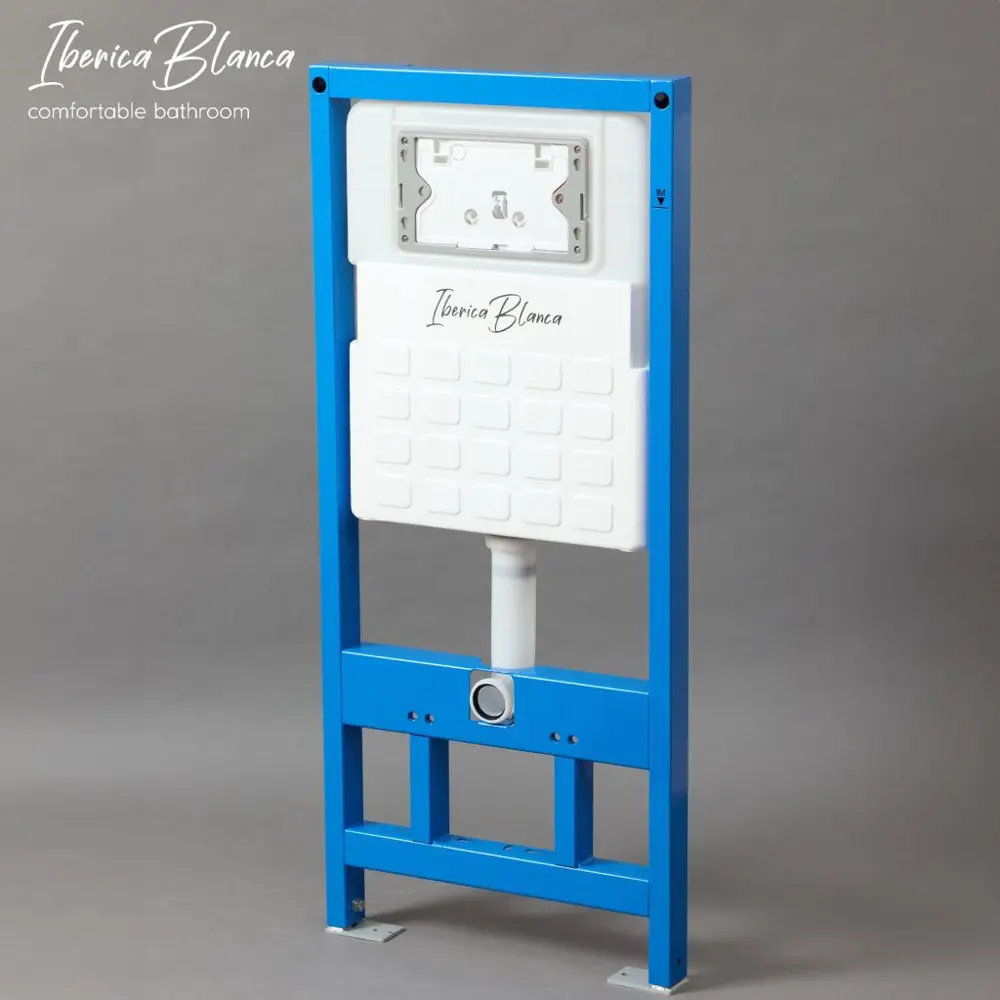 Фото 6 Инсталляция с унитазом комплект Iberica Blanca безободковый Bilbao Alto и клавиша серая нержавеющая сталь IB001.BLA.231.8180 Фото 6 Инсталляция с унитазом комплект Iberica Blanca безободковый Bilbao Alto и клавиша серая нержавеющая сталь IB001.BLA.231.8180