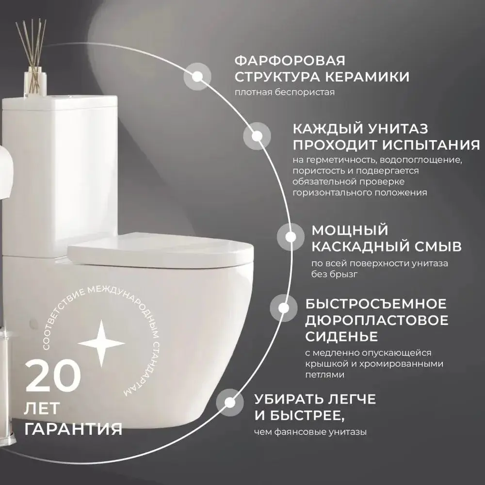 Фото 6 Инсталляция с унитазом комплект Iberica Blanca Tornado безободковый Burgos Alto и клавиша хром матовый IB001.BRA.234.853