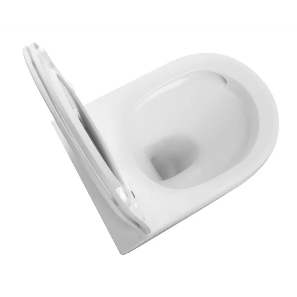 Фото 12 Инсталляция с унитазом комплект Iberica Blanca Tornado безободковый Bilbao Alto и клавиша золото матовое нержавеющая сталь IB001.BLA.234.1603